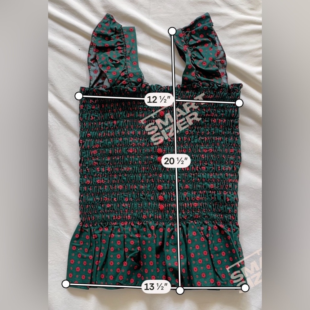 Handmade Green Smocked Top & Maxi Skirt Babydoll Boho Prairie Cottagecore Small - Picture 11 of 12